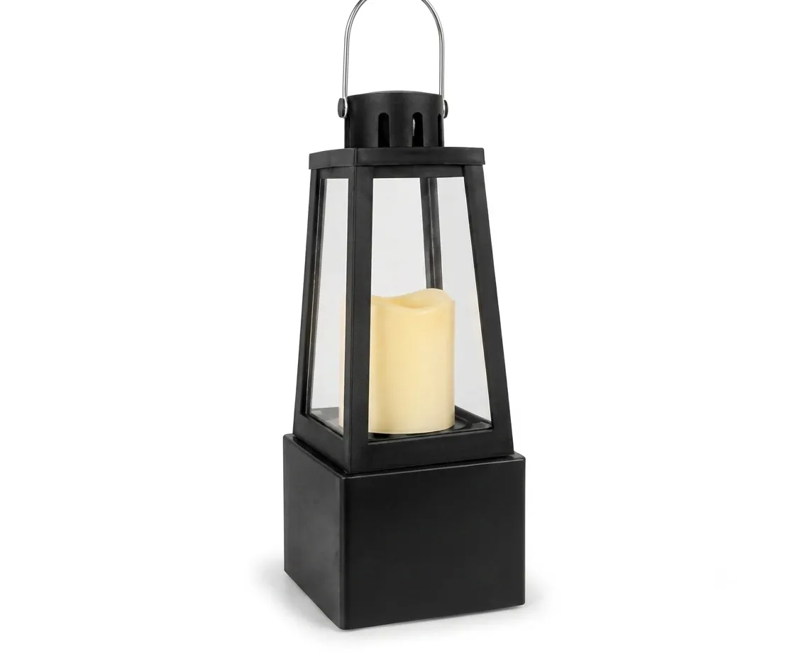 Black Storm LED Candle Lantern 27 cm