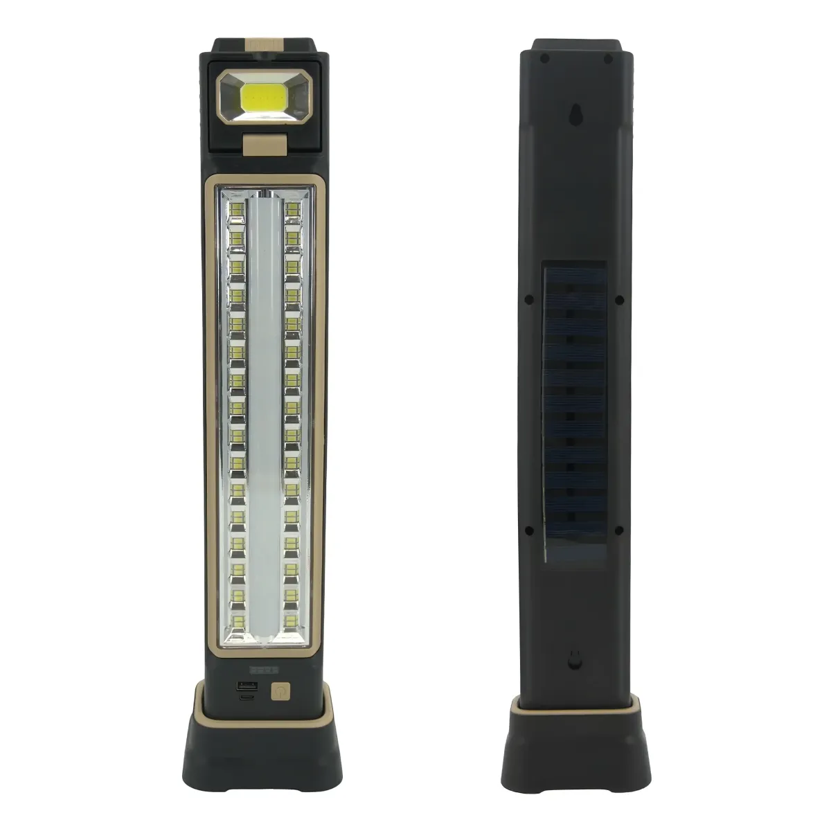 Akumulatorowa lampa robocza solarna LED COB i SMD - L090446