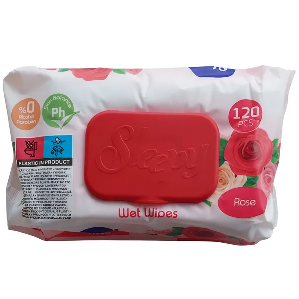 Sleepy Baby Wet Wipes 120 Pieces Rose | BW1111RS