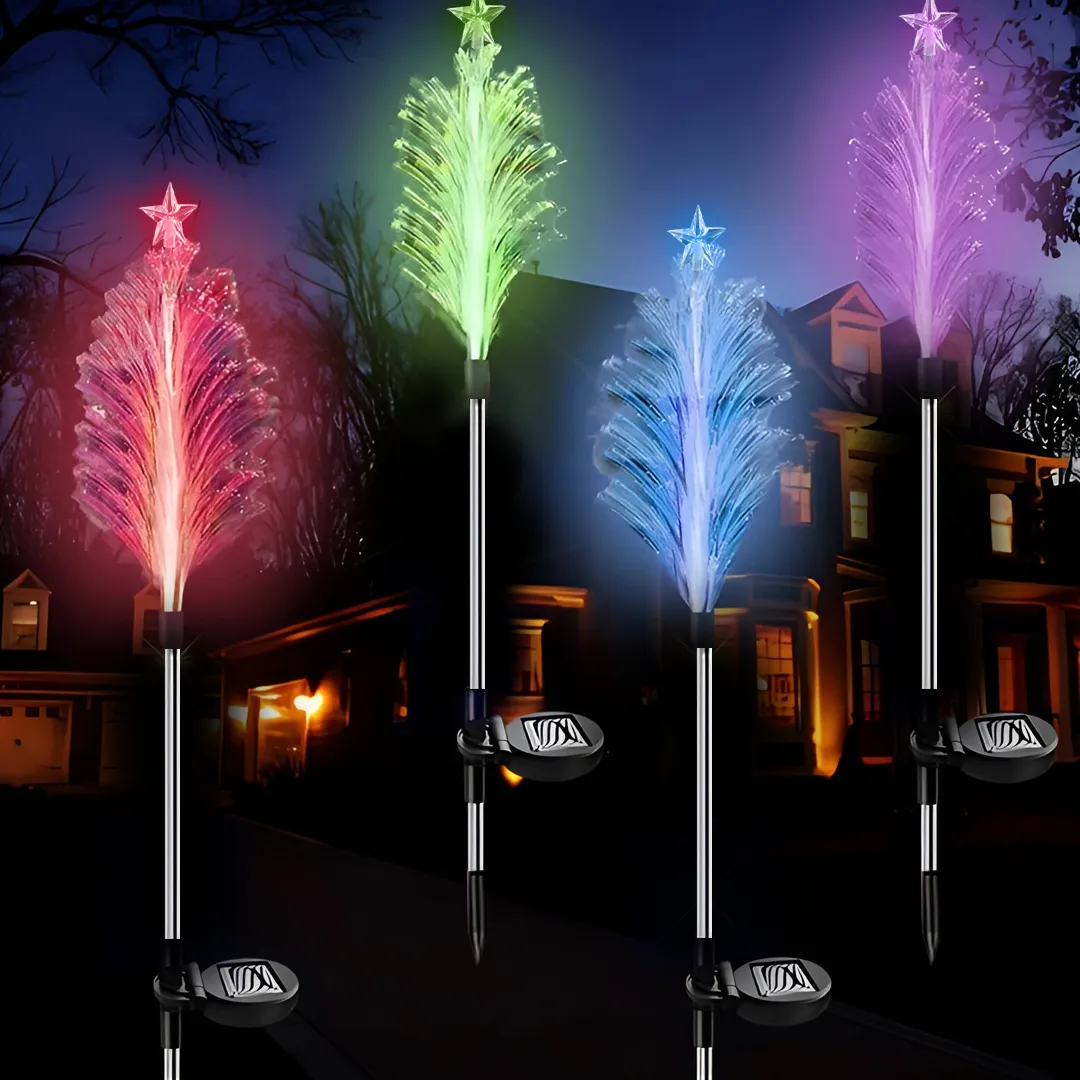 SOLAR LAWN LAMP PLUME WITH STAR - RGB (MULTICOLOR) - 2 PCS - SL1163