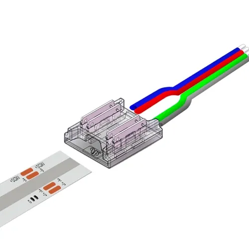 10mm COB RGB LED Strip Connector Wire, 4-Pin