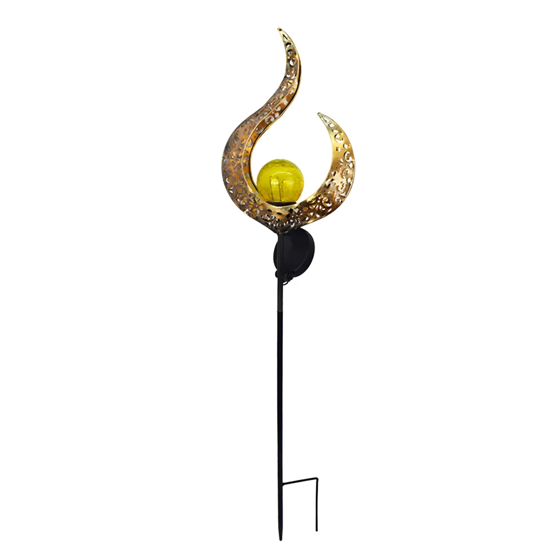 Zonne-LED vlam tuinlamp 77cm warm wit 1 st