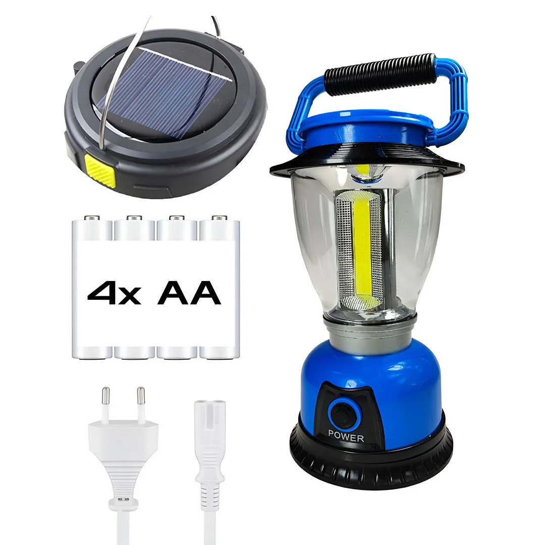 Solar Rechargeable Camping Light Blue | GSH-6077TC+COB