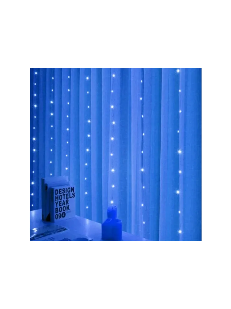 Micro LED Wire Curtain 3x3m Blue - KYS0221