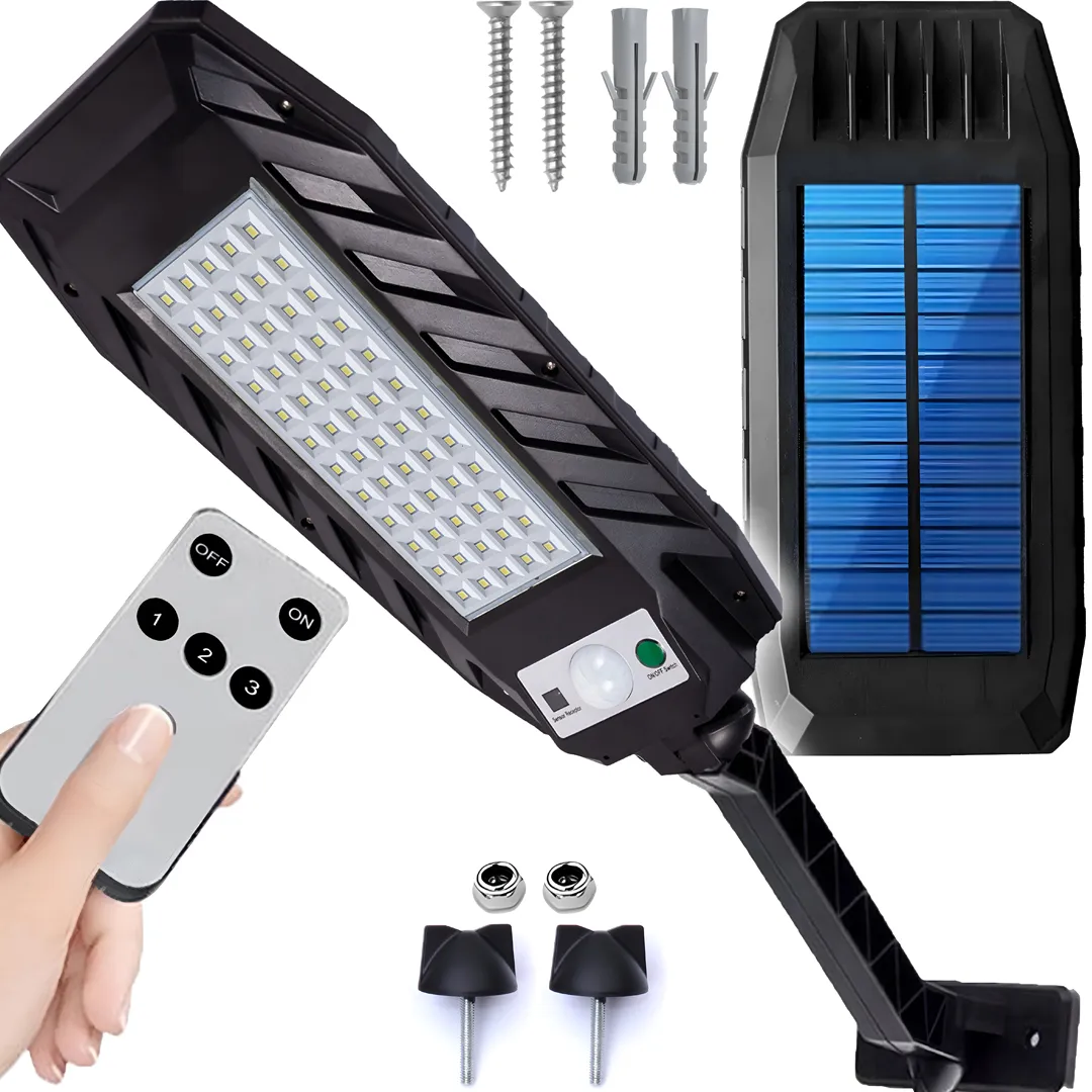 Saulės LED gatvės lempa 600W su judesio jutikliu + pultas - SL1177