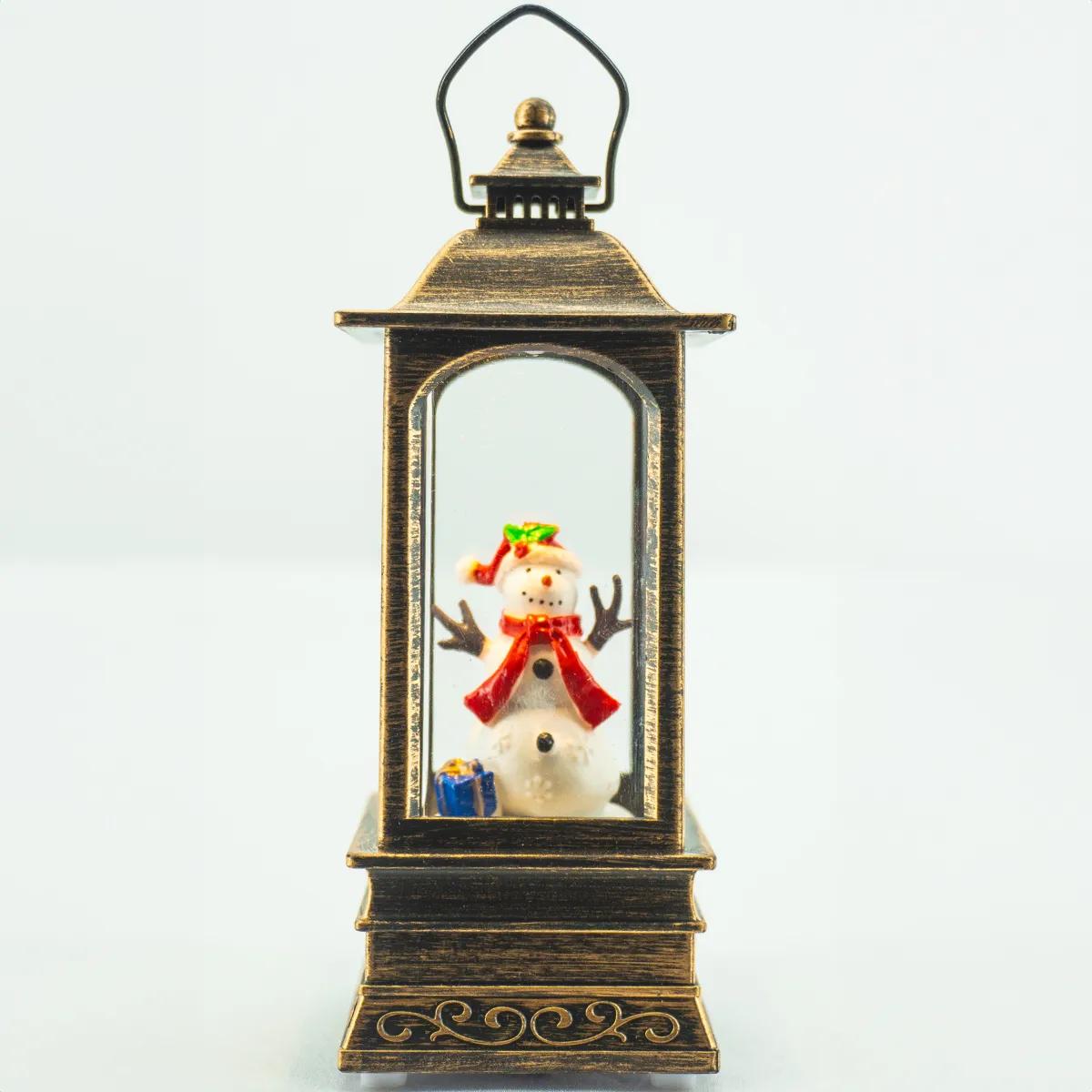 LED LANTERN WITH SNOWMAN FOR CHRISTMAS DECORATIONS-CP1134