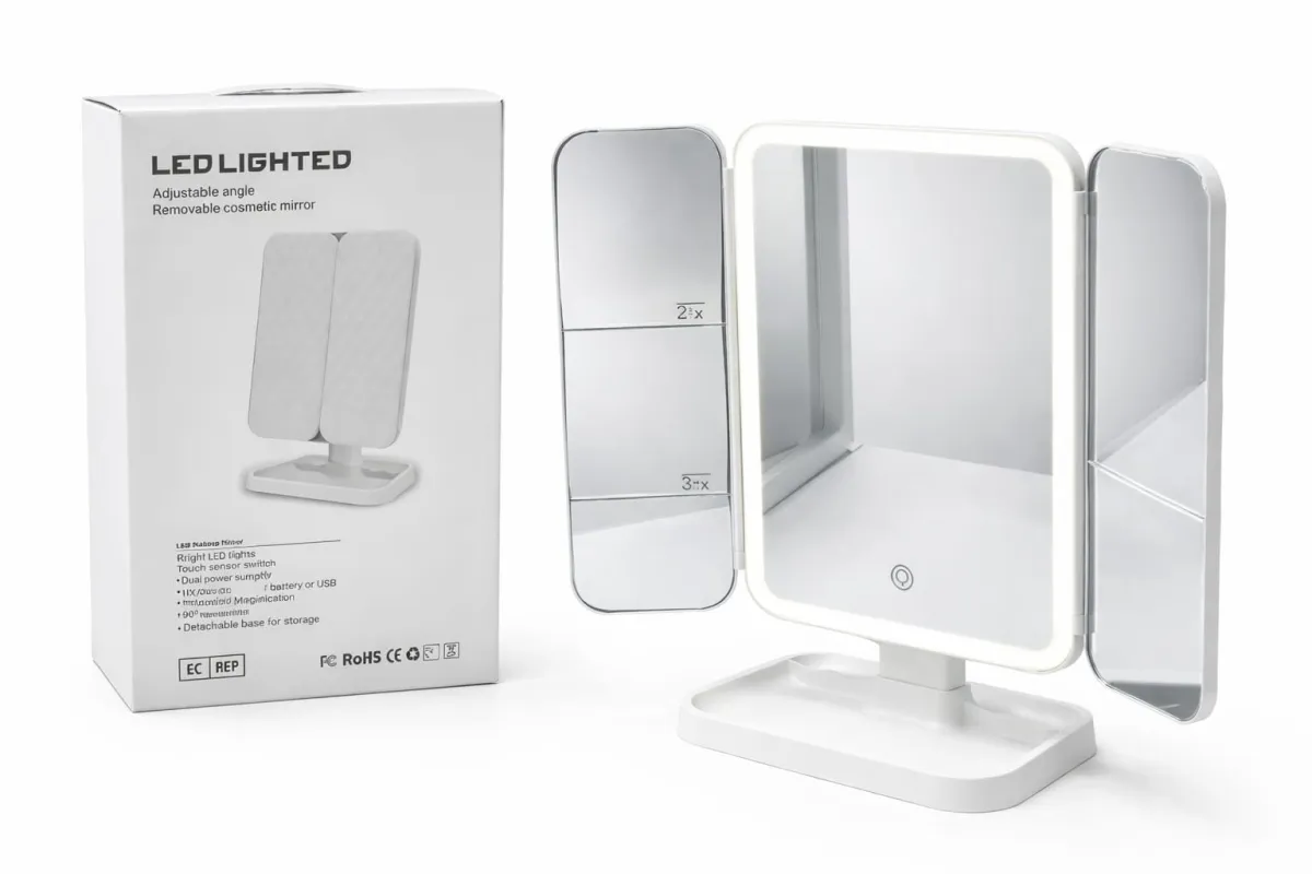 LED Illuminated Folding Cosmetic Mirror KDM0350