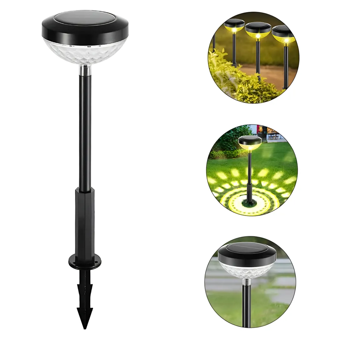 NUO DAKE Solar LED Garden Pathway Lights - Waterproof Stake-Mount Decorative Set of 2 pcs.