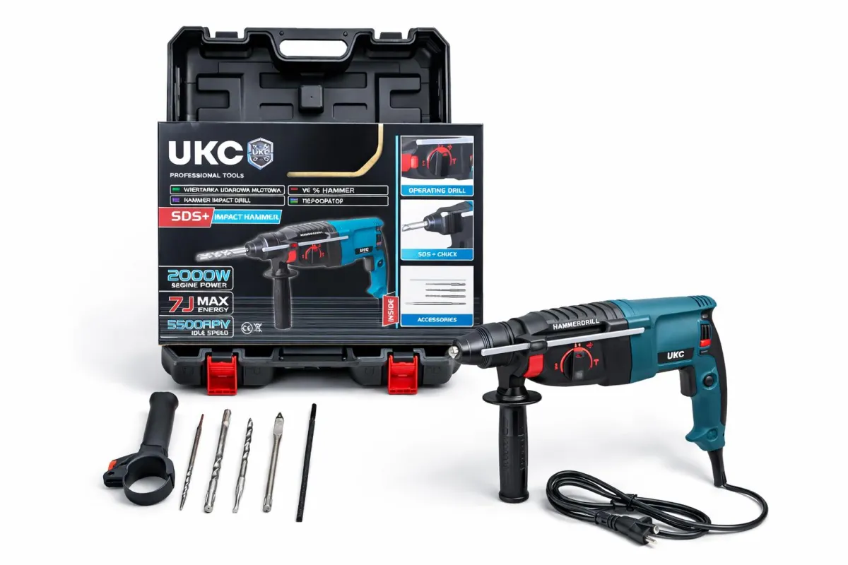 UKC Schlagbohrmaschine SDS+ 2000W mit Koffer KDM0910