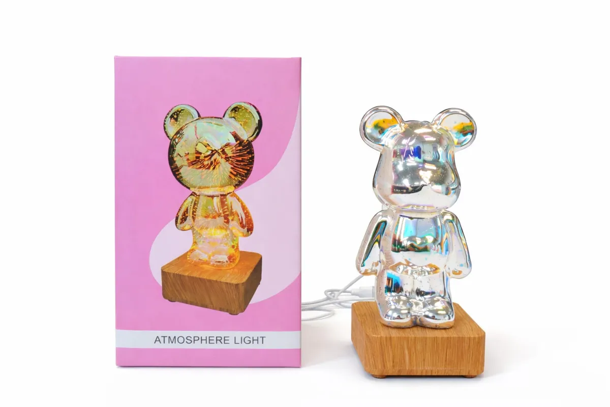 3D Holographic Bear LED Lamp - Atmospheric Decorative Lighting KDM0262