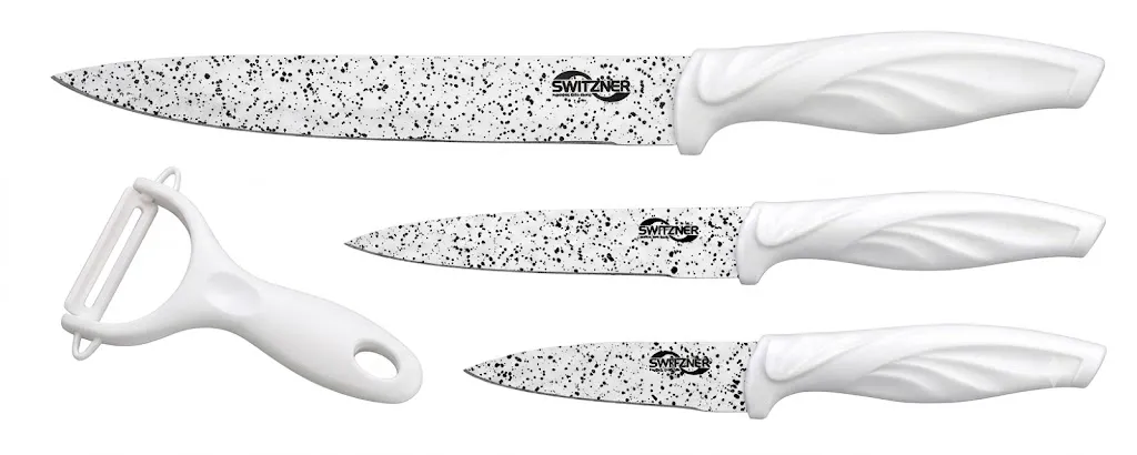 Stainless Steel Knife Set White 4 Pcs - SW-7777-W