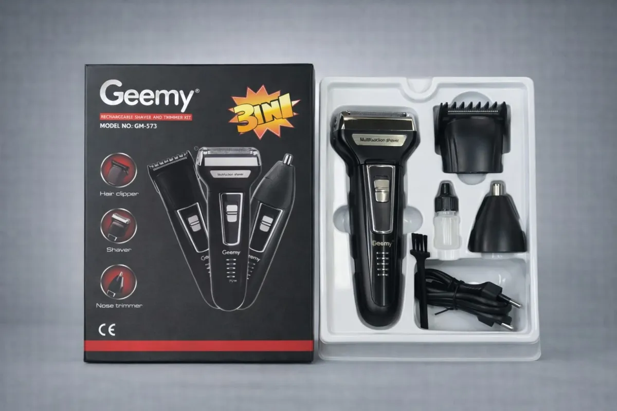 3-in-1 Electric Hair Clipper Trimmer Shaver GM-573 KDM0387