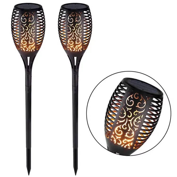 Solar LED Flame Torches for Garden & Patio - 2 Pack KDM0809