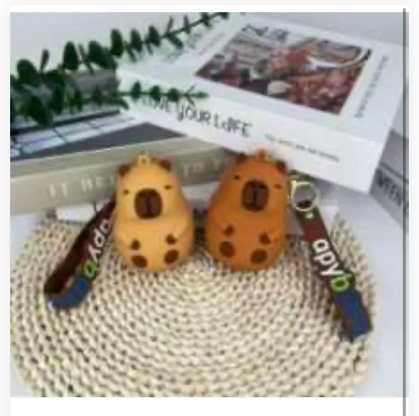 Cute Capybara 3D Keychain & Bag Charm with Wristlet Strap.    787997