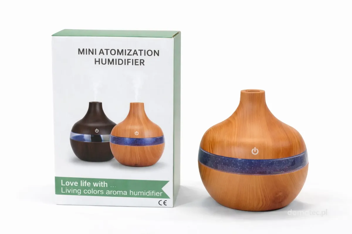 Aroma Diffuser & Humidifier with LED Light - Wood Grain KDM0078