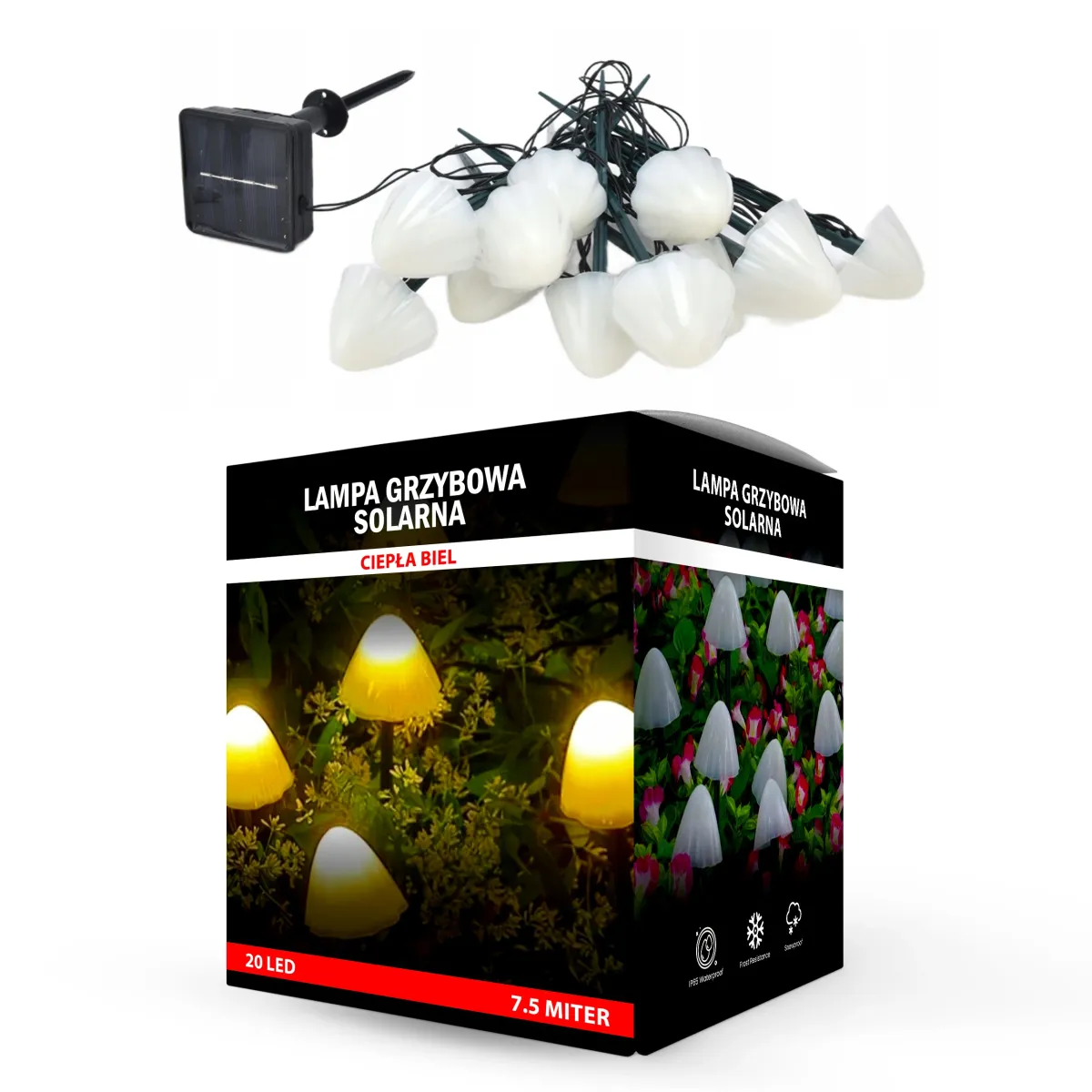 Solar Mushroom Light warm white 20led - L090404