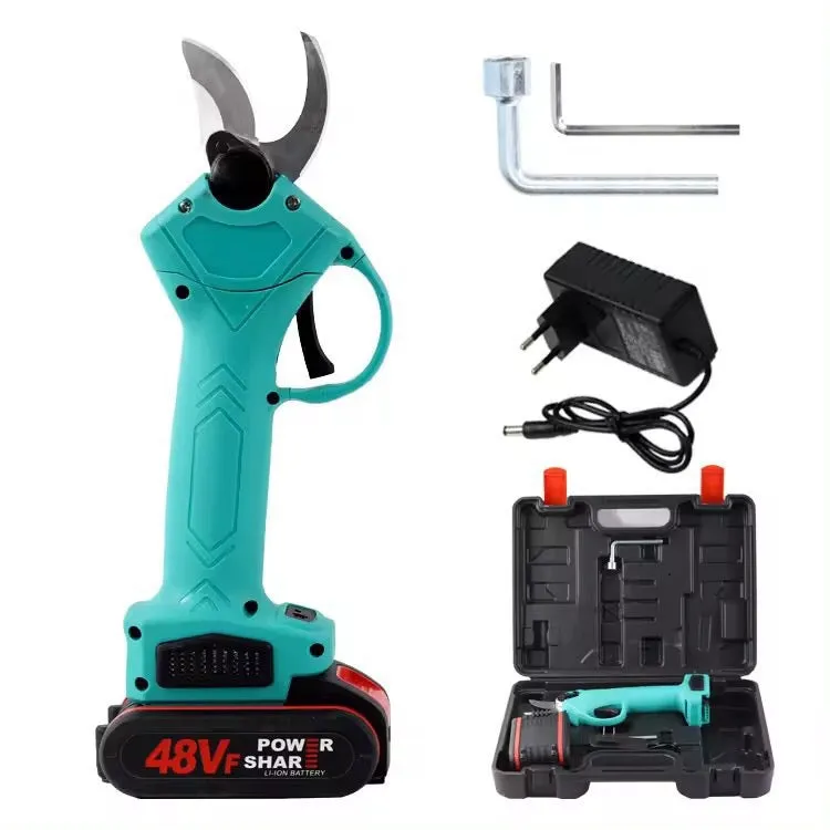 48V Cordless Electric Pruning Shears with 2 Batteries & Case KDM0012