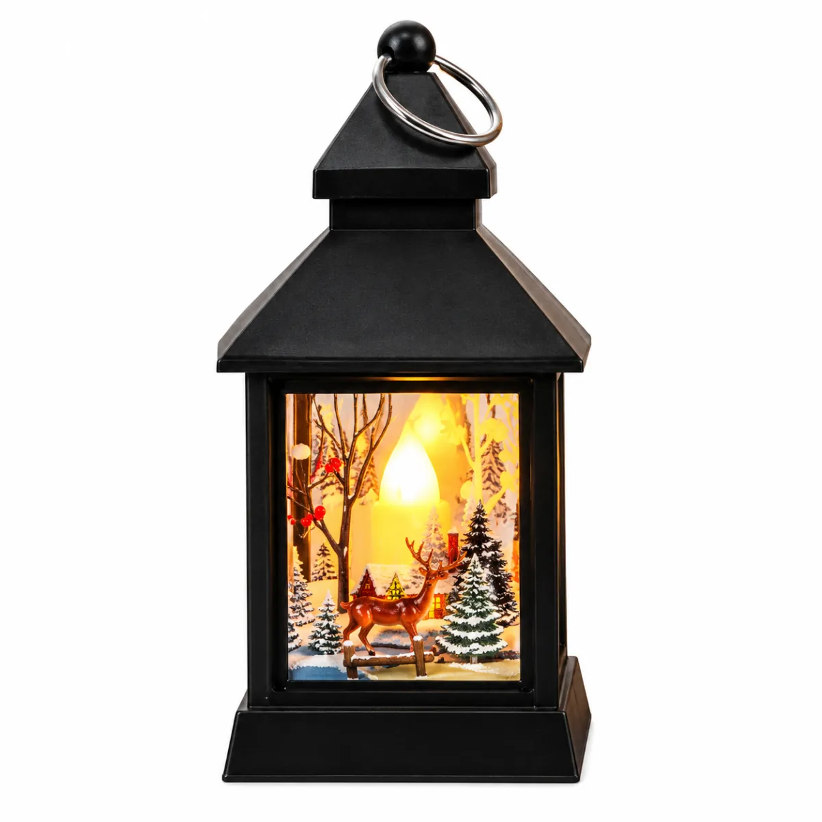 LED Christmas Lantern 13.7 cm Winter Theme Design - PX- 791413