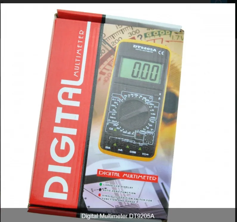 DT9205A Digital Multimeter LCD – Precise Electrical Measurements KDM0442