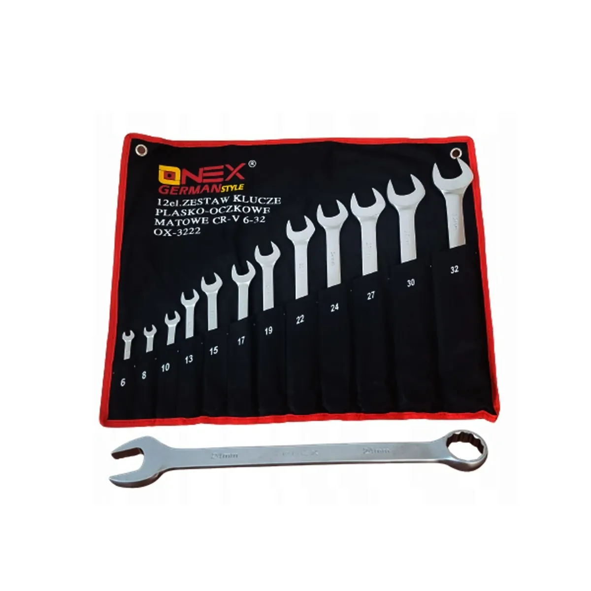 Boxer 12pcs Wrenches Set 6-32 klucze plasko oczkowe | OX-3222