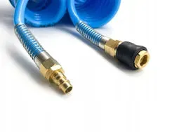 Coiled Air Hose with Quick Connectors - Blue KDM0946