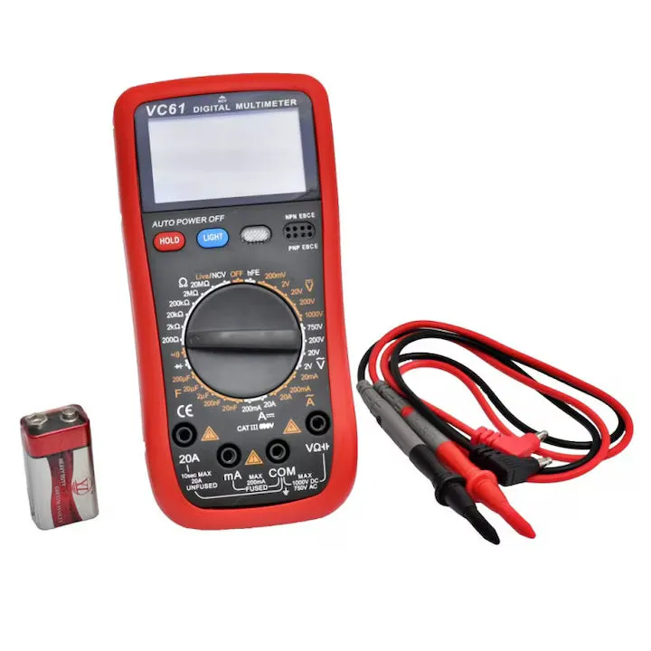 Multímetro Digital VC61A - Medidor Elétrico de Precisão KDM0445