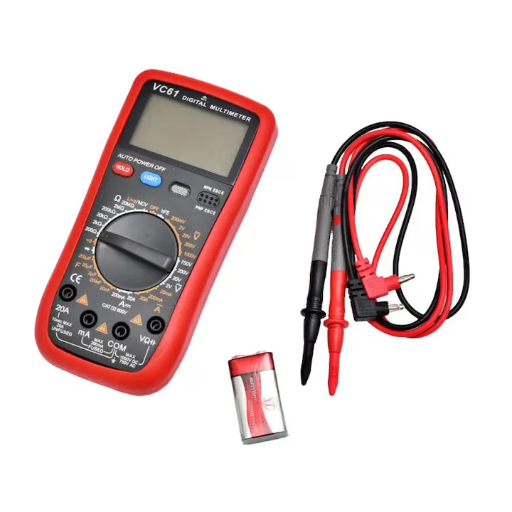 VC61 Digital Multimeter - Voltage, Current, and Resistance Meter KDM0444