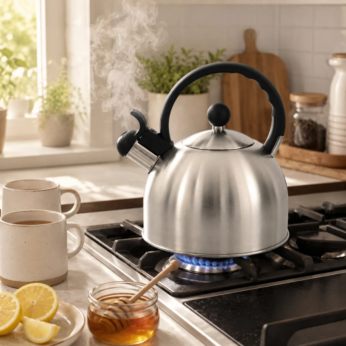 Whistling Kettle 2.0L Stainless Steel Induction KlonBerg KB-1002