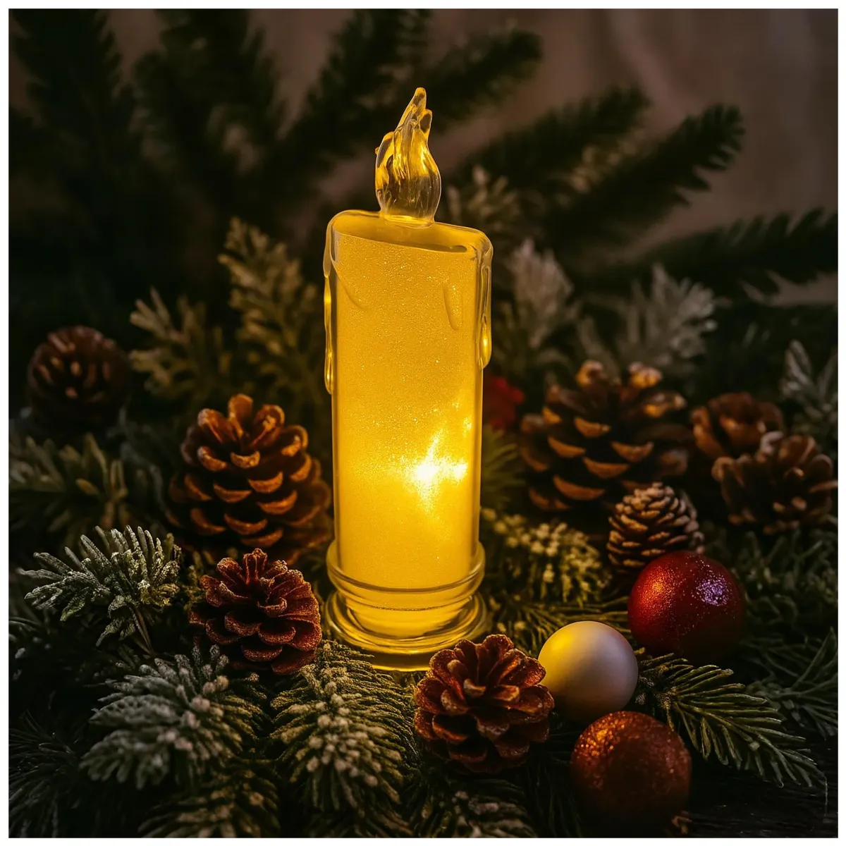 LED Crystal Candle – 12 PCS – 4.05×18CM – L090597