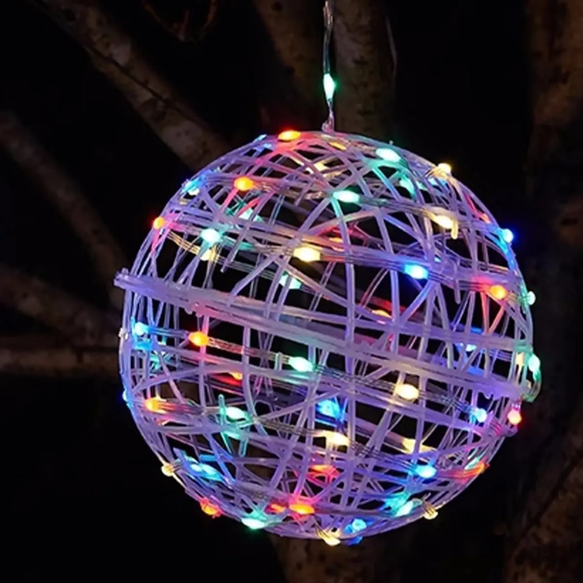 CHRISTMAS OUTDOOR HANGING LIGHT BALL 240 LED 40CM MULTICOLOR(RGB)  - CP1180