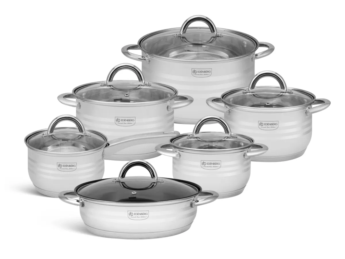 EDENBERG Cookware set with teflon frypan 12pcs EB-4041
