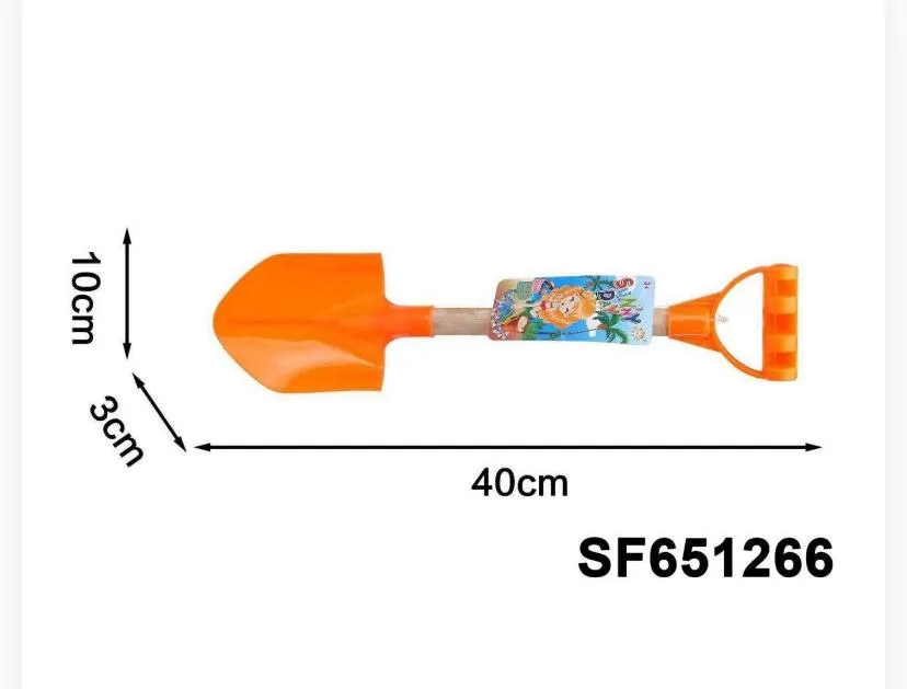 Kids Wooden Handle Beach Shovel / Sand Spade