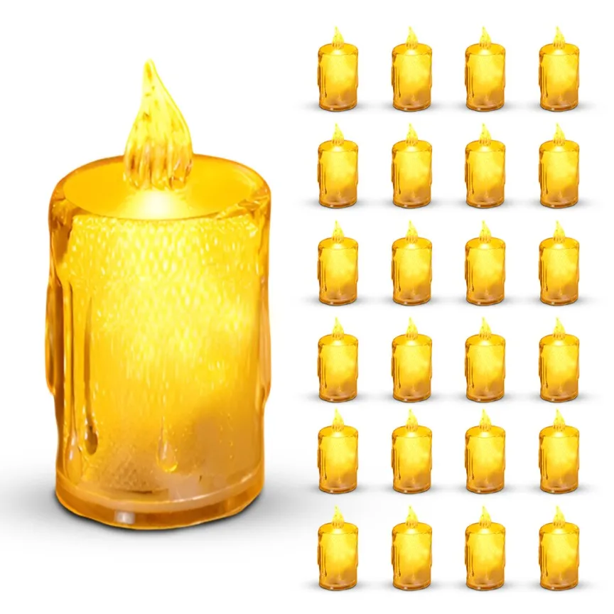 Candela LED Decorativa 7,5 cm 24 Pz - LC1136