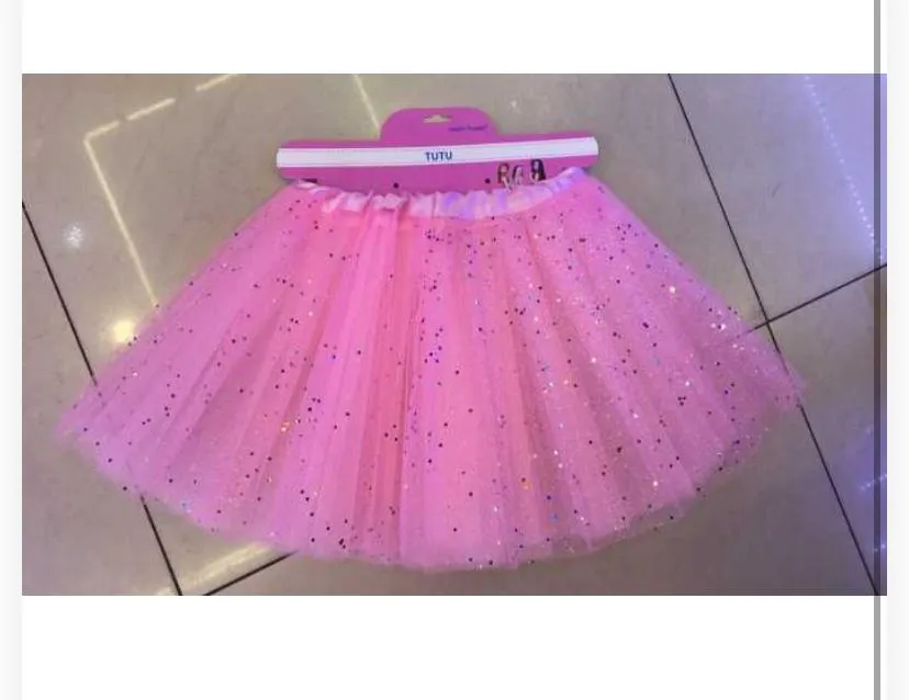 Sparkly Pink Sequined Tutu Skirt for Girls