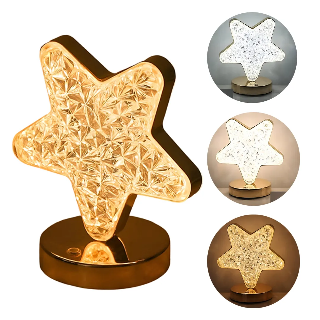 Star LED kristal tafellamp ME-172