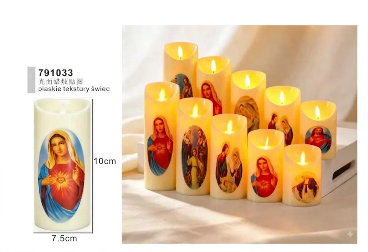 791033 Religious Flameless LED Prayer Candle (10cm)
