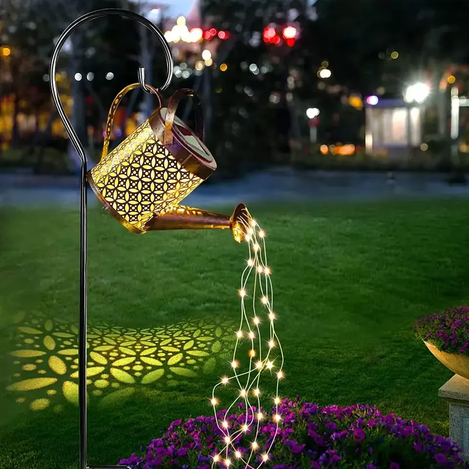 Solar Watering Can LED with Hook - Magical Garden Decoration KDM0750