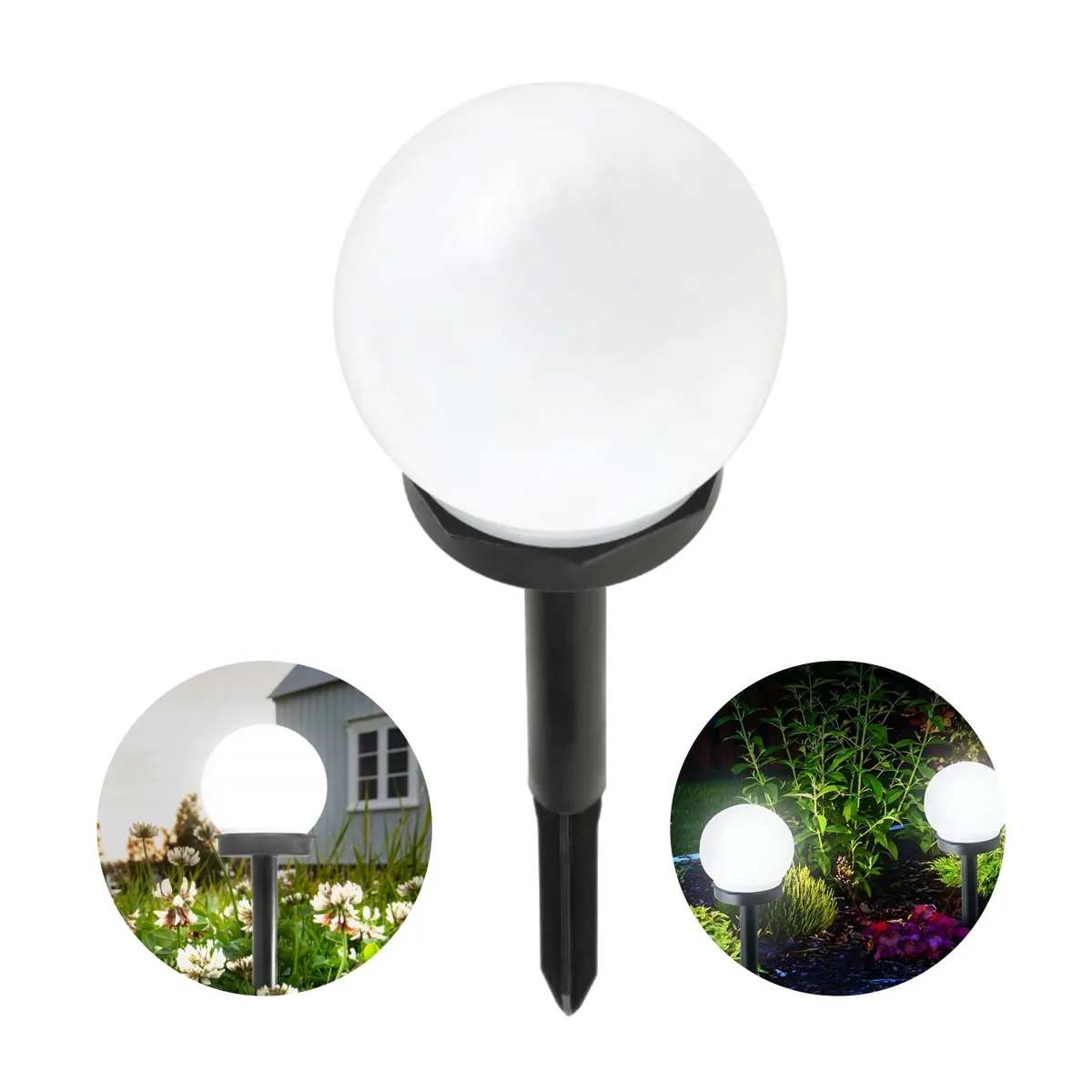 Solar Powered Led Light White Ball Big 20 cm - SL1138 - 1 Pcs.