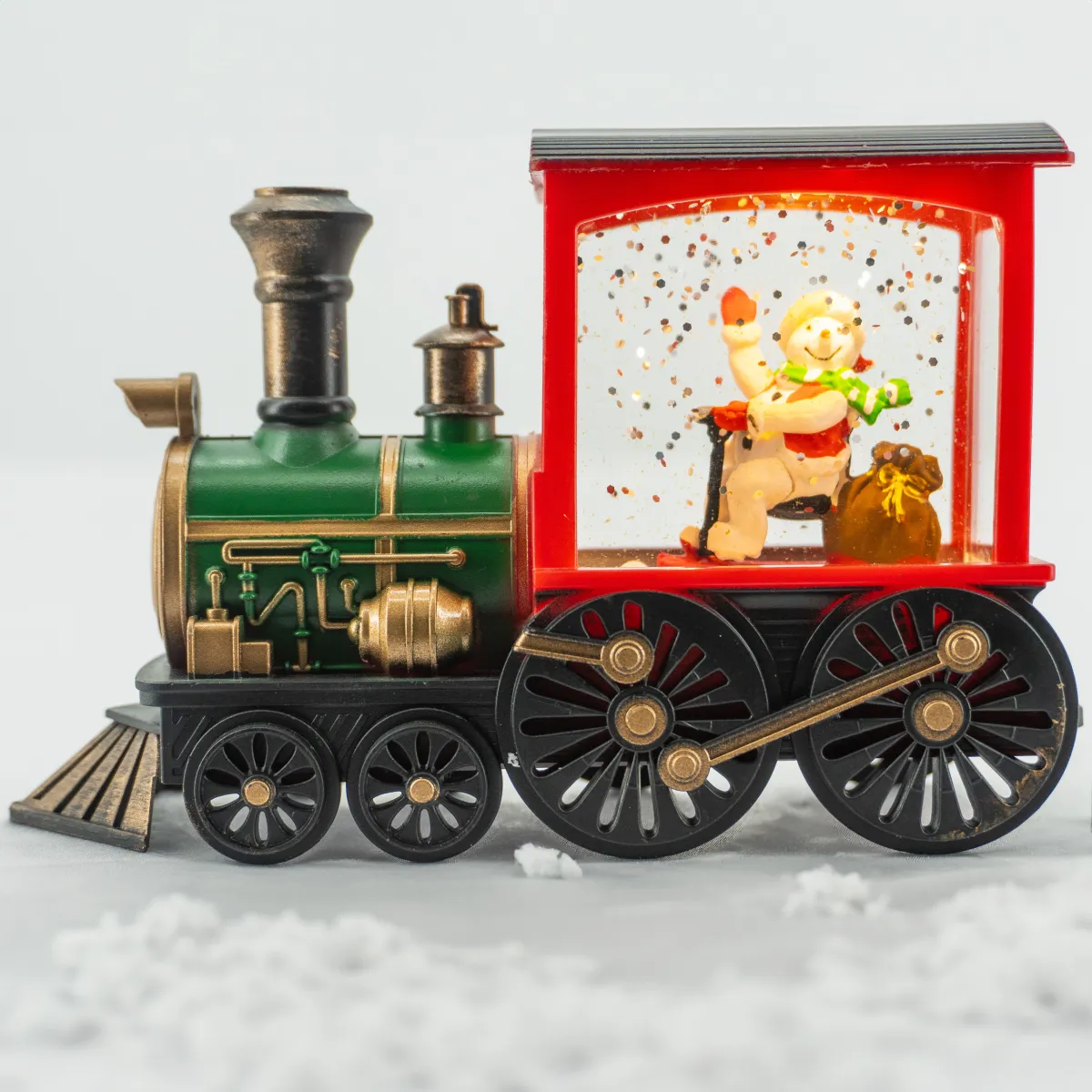 BATTERY OPERATED CHRISTMAS TRAIN WITH LED SNOWMAN-CP1124