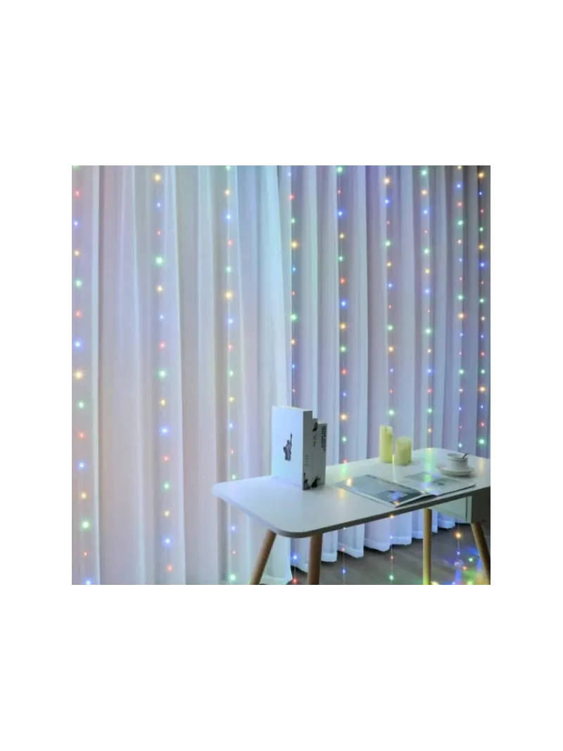 Wire curtain 3x3m, micro LED, multicolour KYS0220