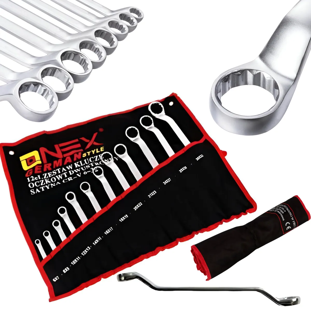 Boxer 12pcs wrenches set 6-32 klucze plasko oczkowe | OX-3245