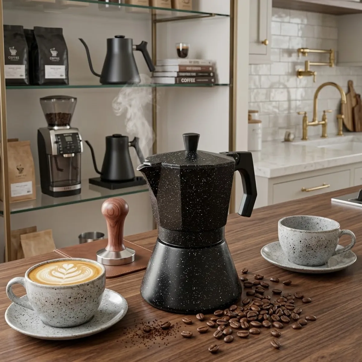 Moka pot kawowy 12 filiżanek indukcja espresso