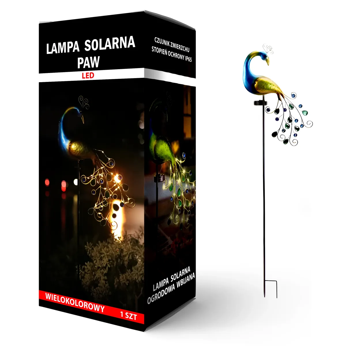 Solar LED Peacock Garden Lamp Stake Waterproof Decorative 1 pc – Eye-Catching Figurine