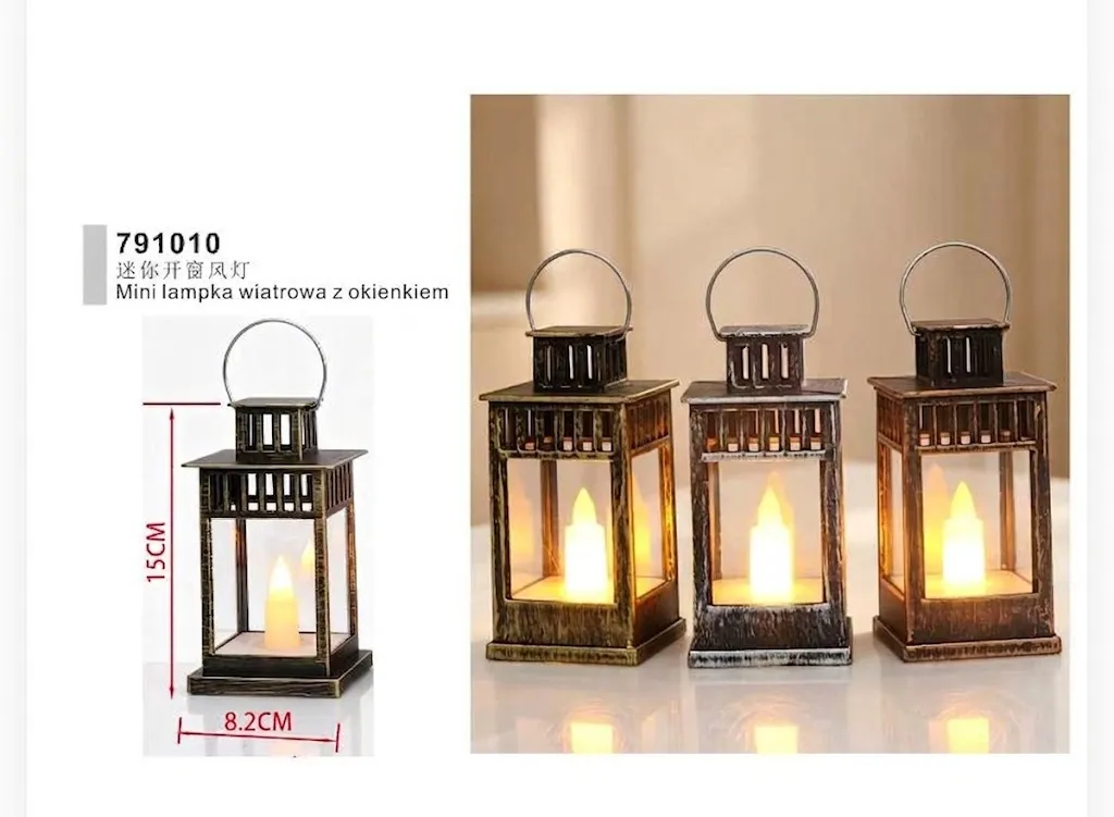 791010. Mini Decorative LED Lantern with Window (15 cm x 8.2 cm) – Item 791010