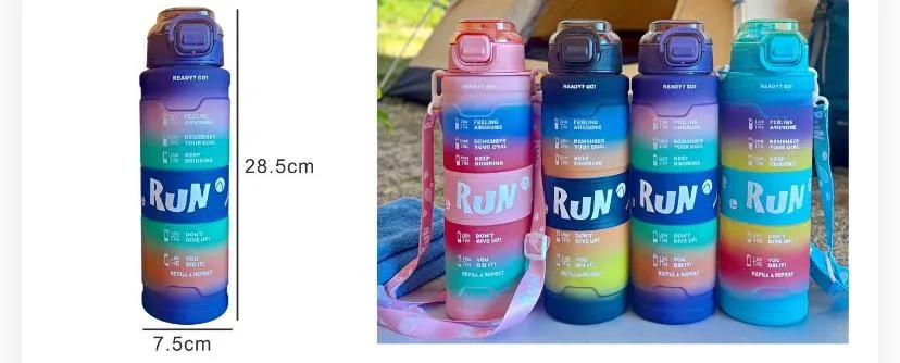 ml Gradient Motivational Water Bottle