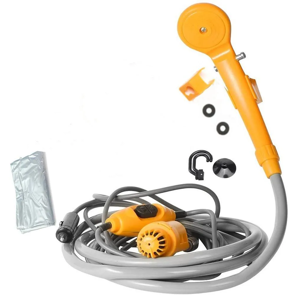 Portable 12V Car Camping Shower Kit - Outdoor Travel & Pet Bath KDM0656