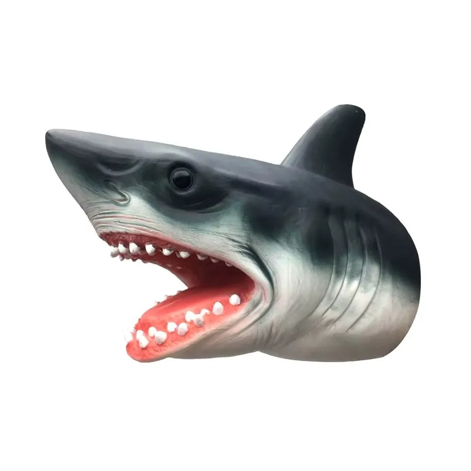 Shark Hand Puppet - Realistic Rubber Educational Toy for Children KDM0523
