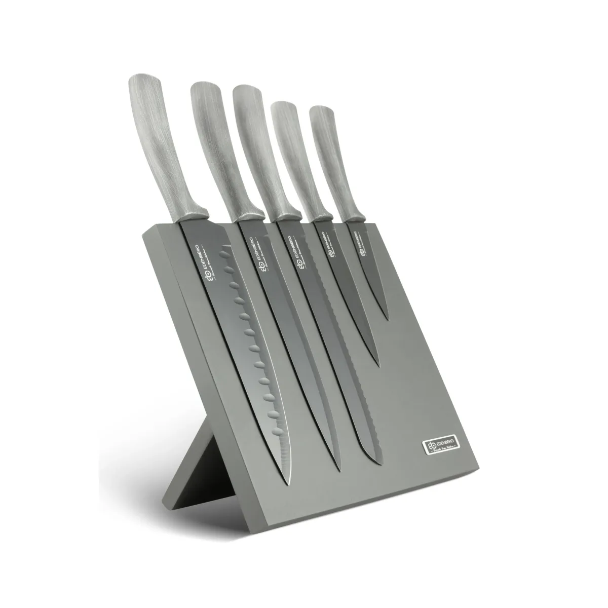 Edenberg Carbon Steel Knife set with magnetic block 6pcs EB-957