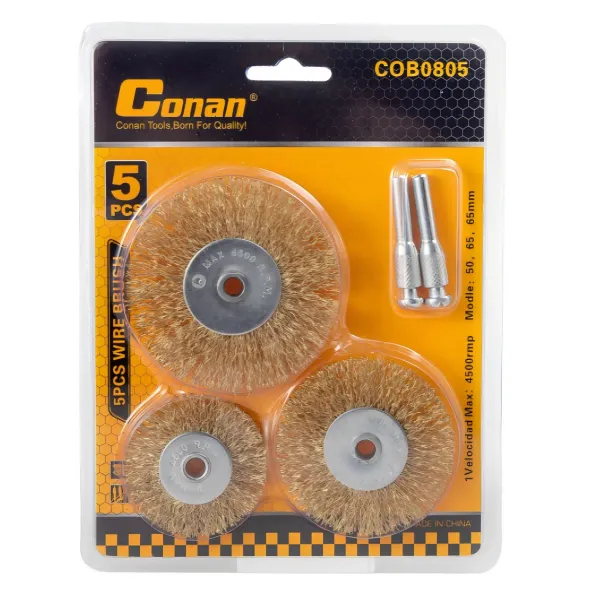 Conan 5-Piece Wire Brush Set with Mandrels KDM1005
