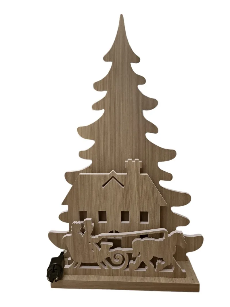 Wooden LED Christmas decoration KYS0178